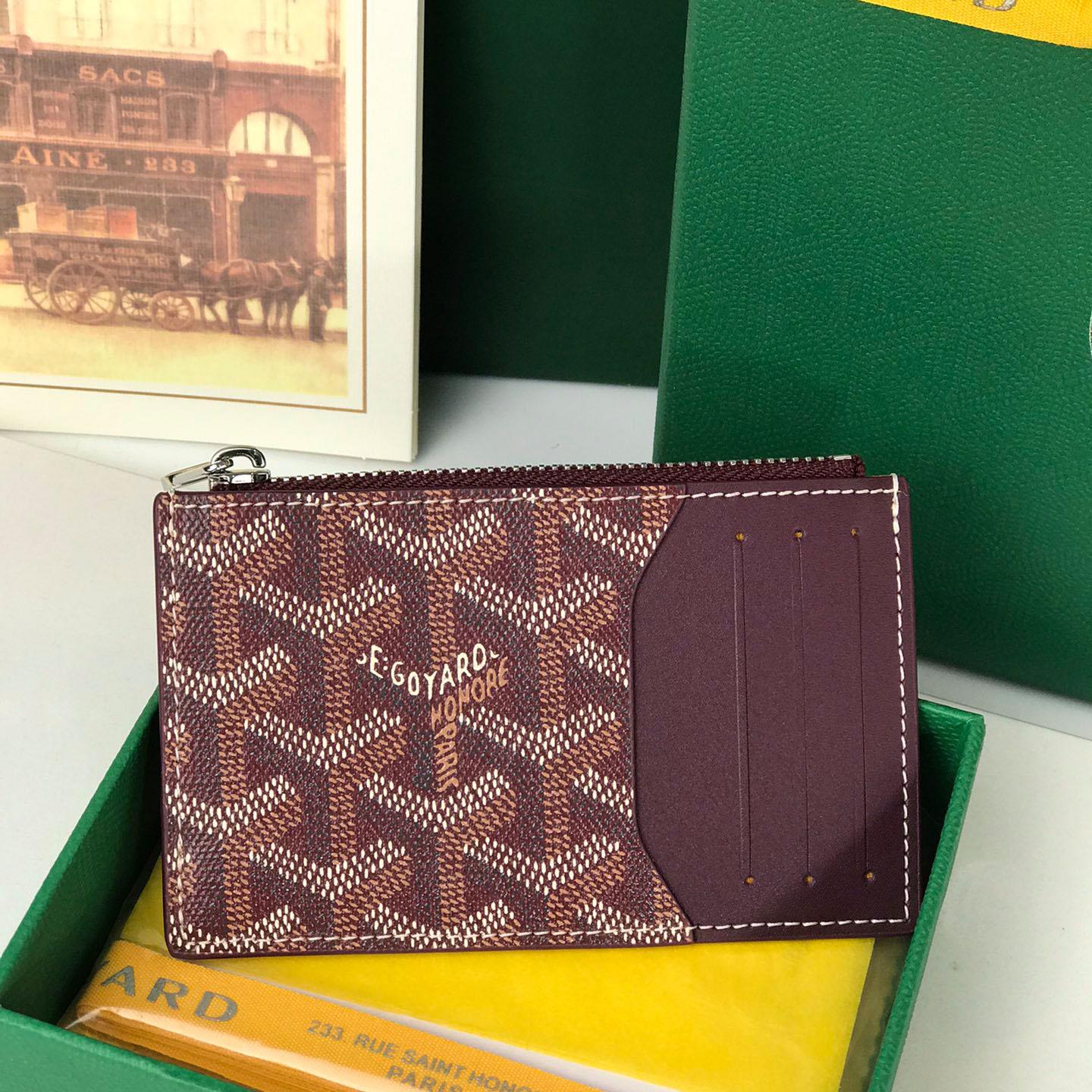 Goyard Bourbon Zipped Card Holder - FashionPlug