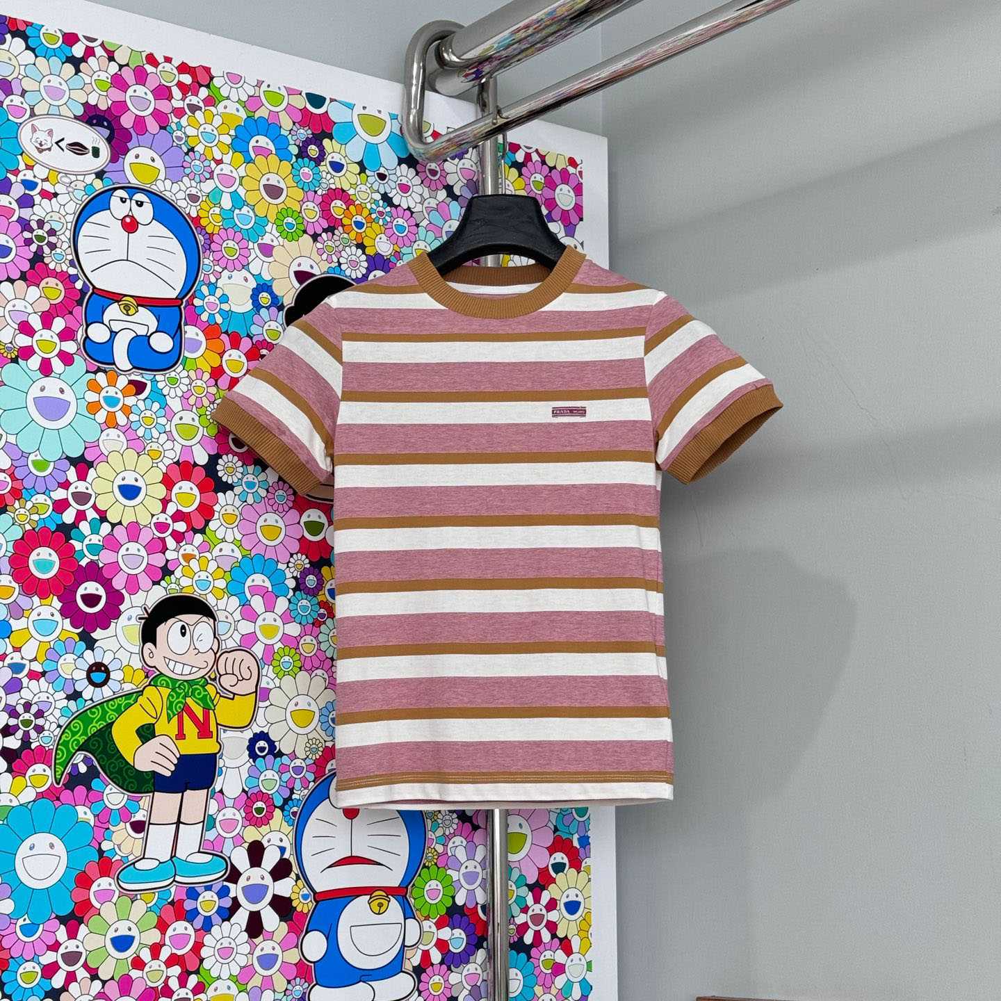 Prada Bayadere stripe jersey T-shirt  - FashionPlug