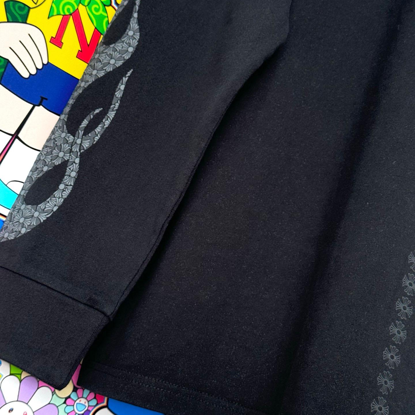 Chrome Hearts Vintage Cross Flame L/S T-Shirt - FashionPlug