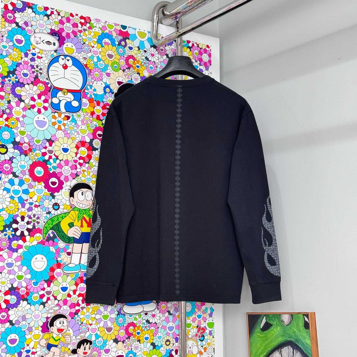 Chrome Hearts Vintage Cross Flame L/S T-Shirt - FashionPlug