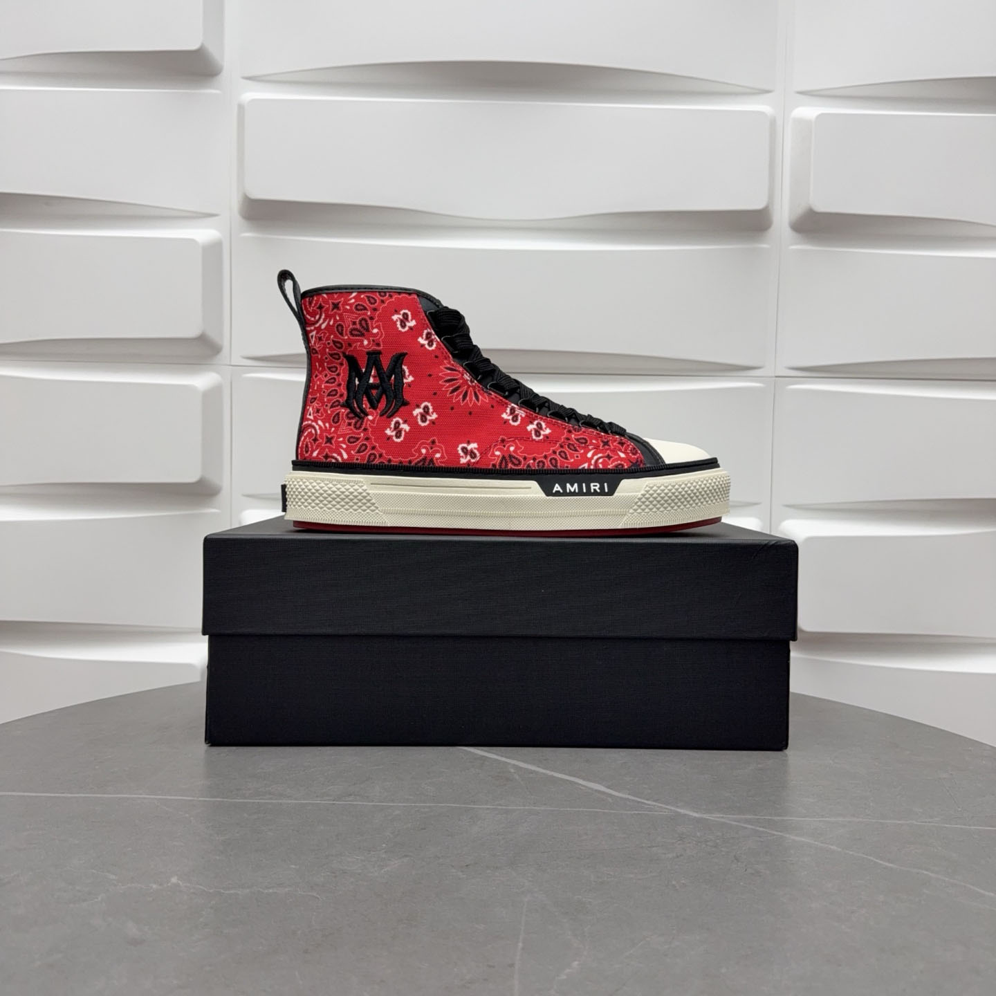 Amiri M.A. Logo Court High 'Bandana - Red' - FashionPlug