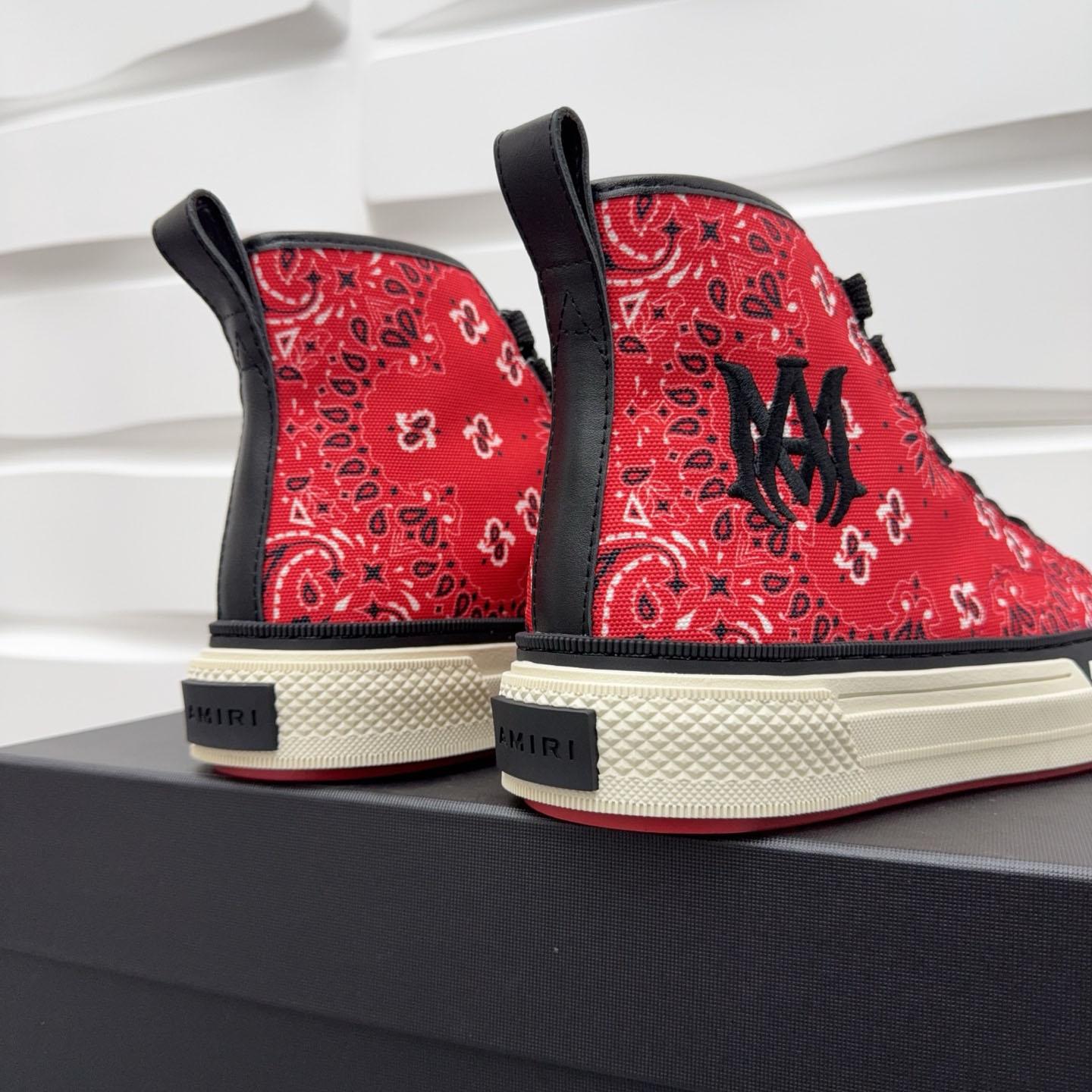 Amiri M.A. Logo Court High 'Bandana - Red' - FashionPlug