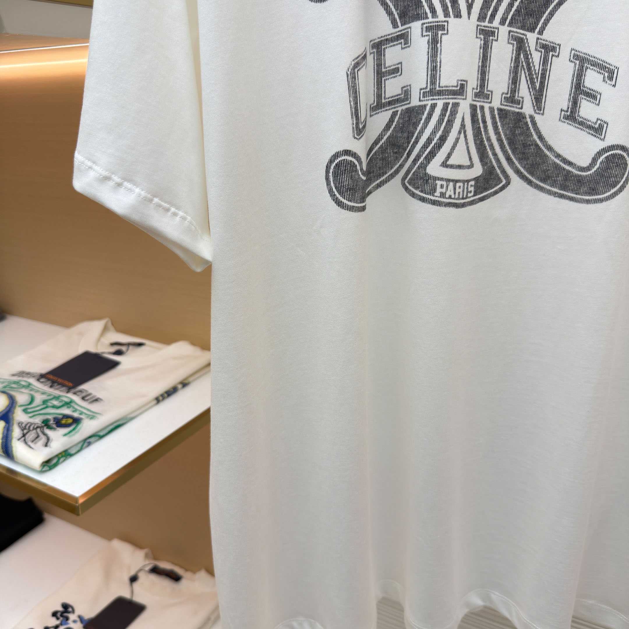 Celine  Loose T-shirt IN Cotton Jersey - FashionPlug