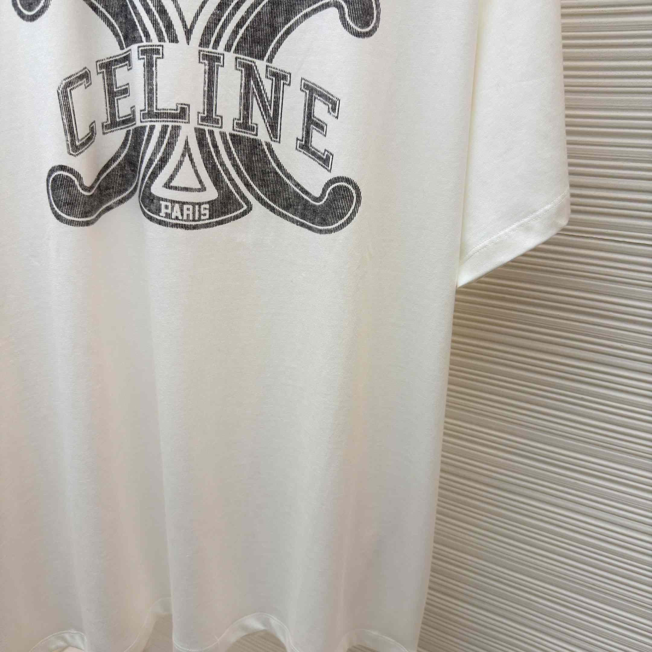 Celine  Loose T-shirt IN Cotton Jersey - FashionPlug
