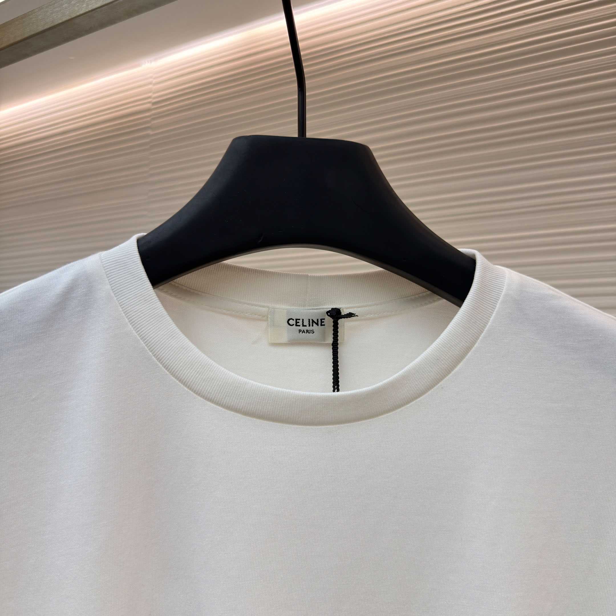 Celine  Loose T-shirt IN Cotton Jersey - FashionPlug