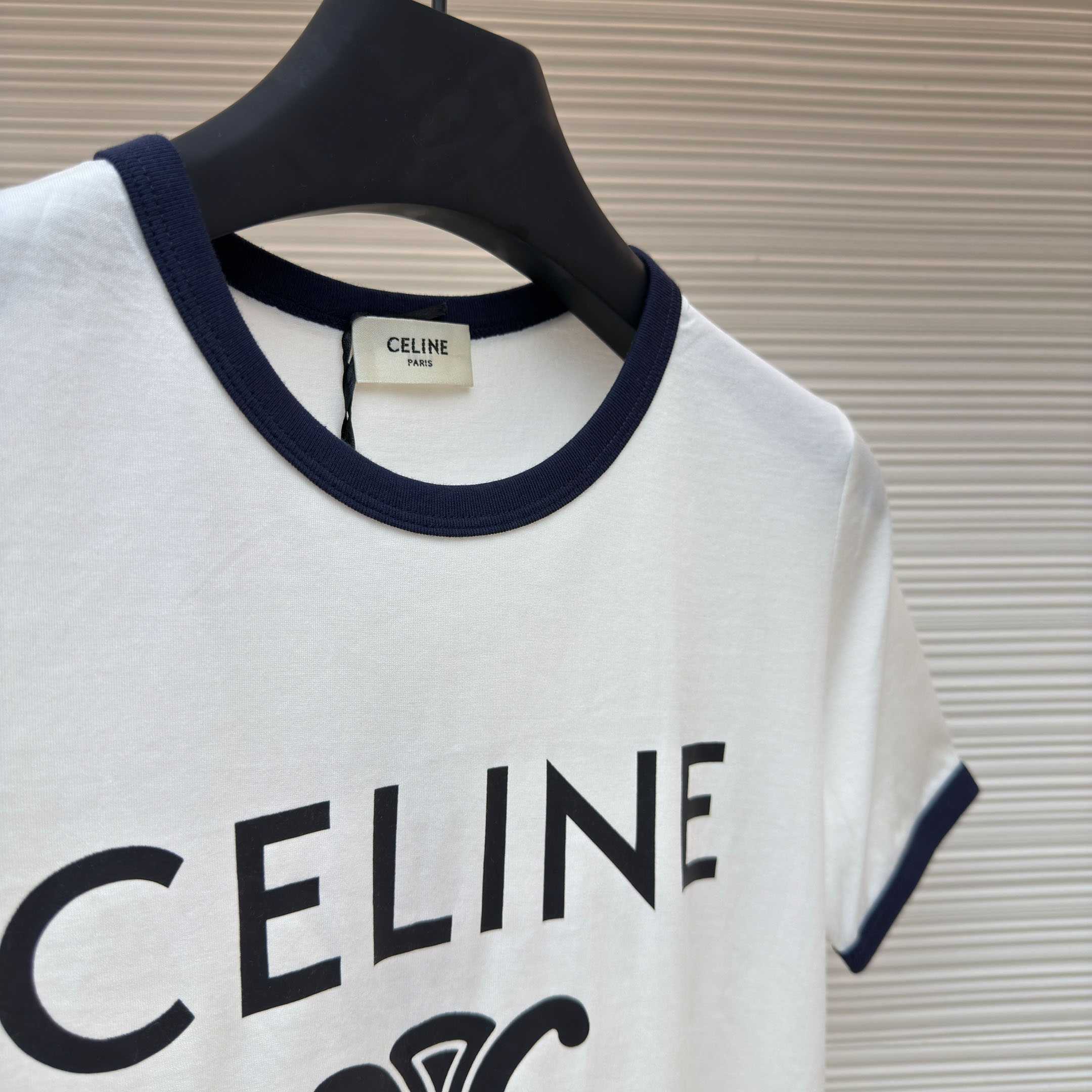 celine Paris T-shirt In Cotton Jersey - FashionPlug