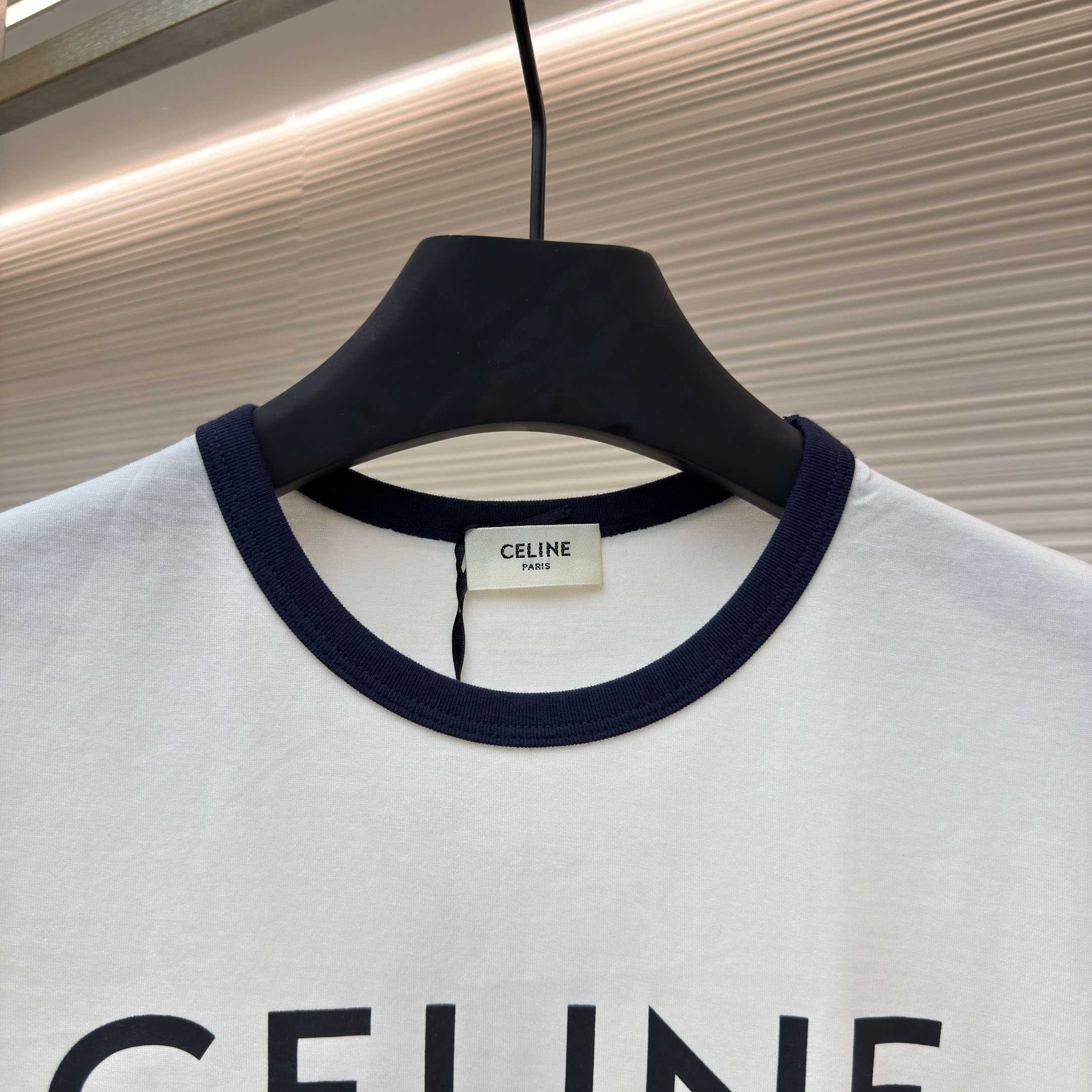 celine Paris T-shirt In Cotton Jersey - FashionPlug