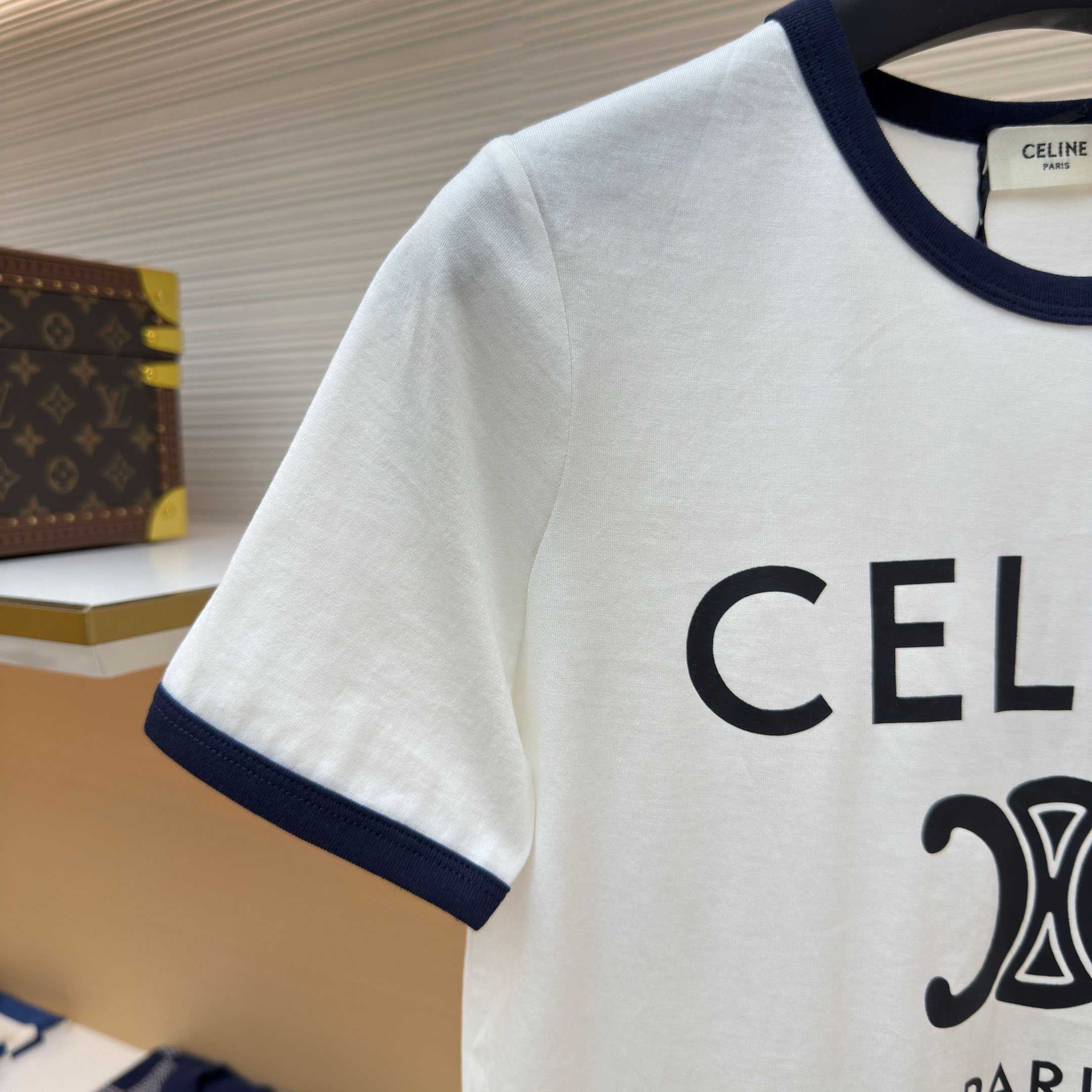 celine Paris T-shirt In Cotton Jersey - FashionPlug