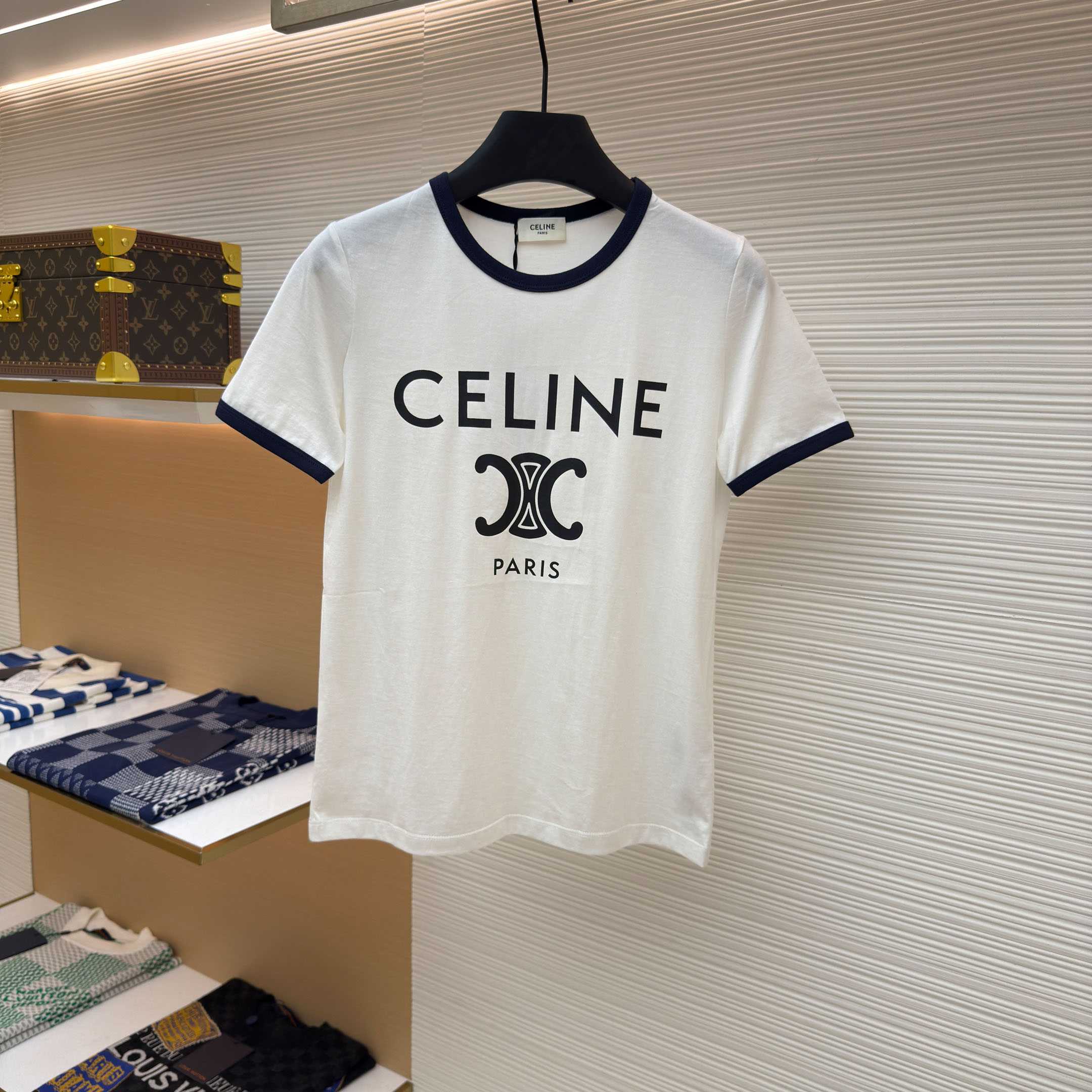 celine Paris T-shirt In Cotton Jersey - FashionPlug