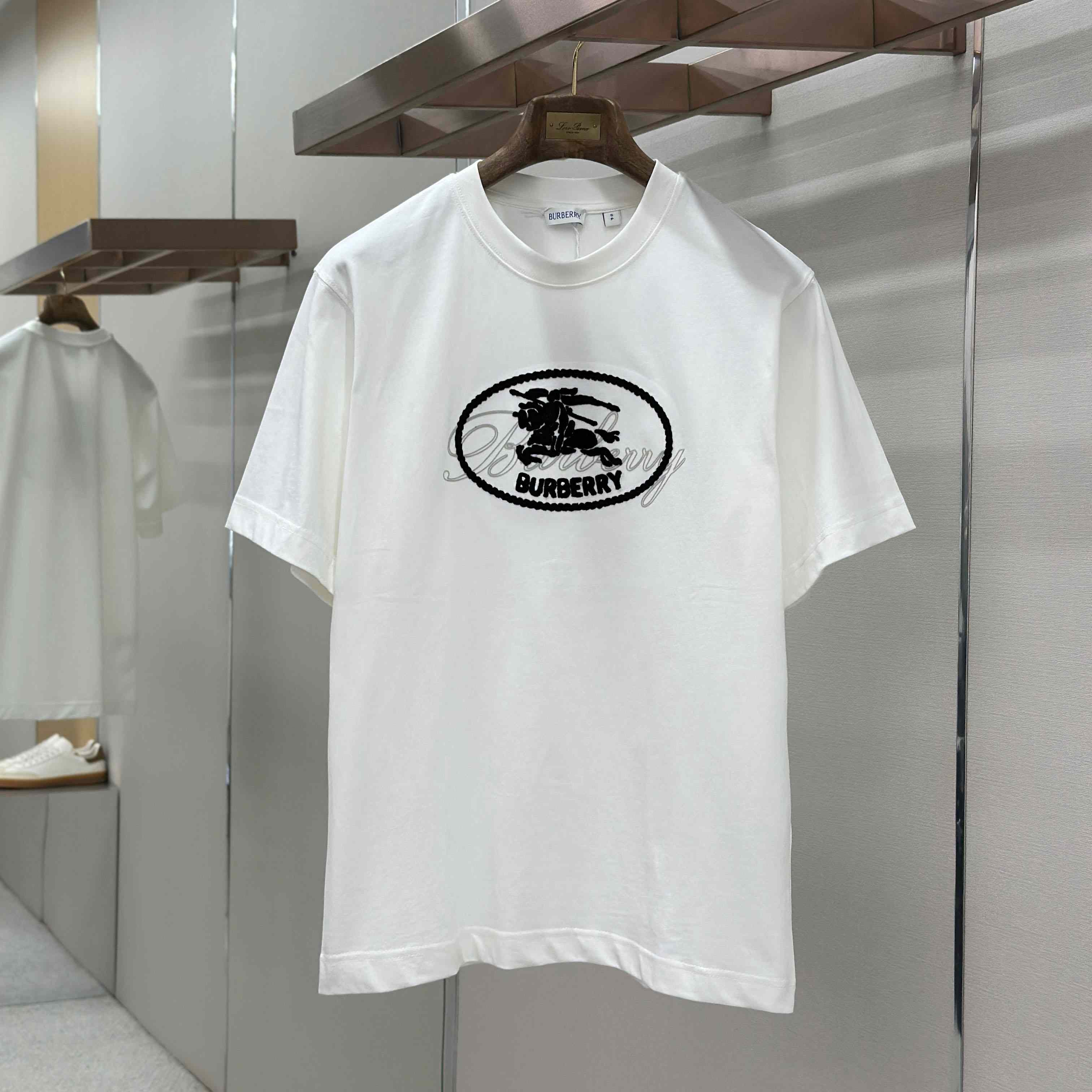 Burberry Knight Stamp Cotton T-shirt - FashionPlug