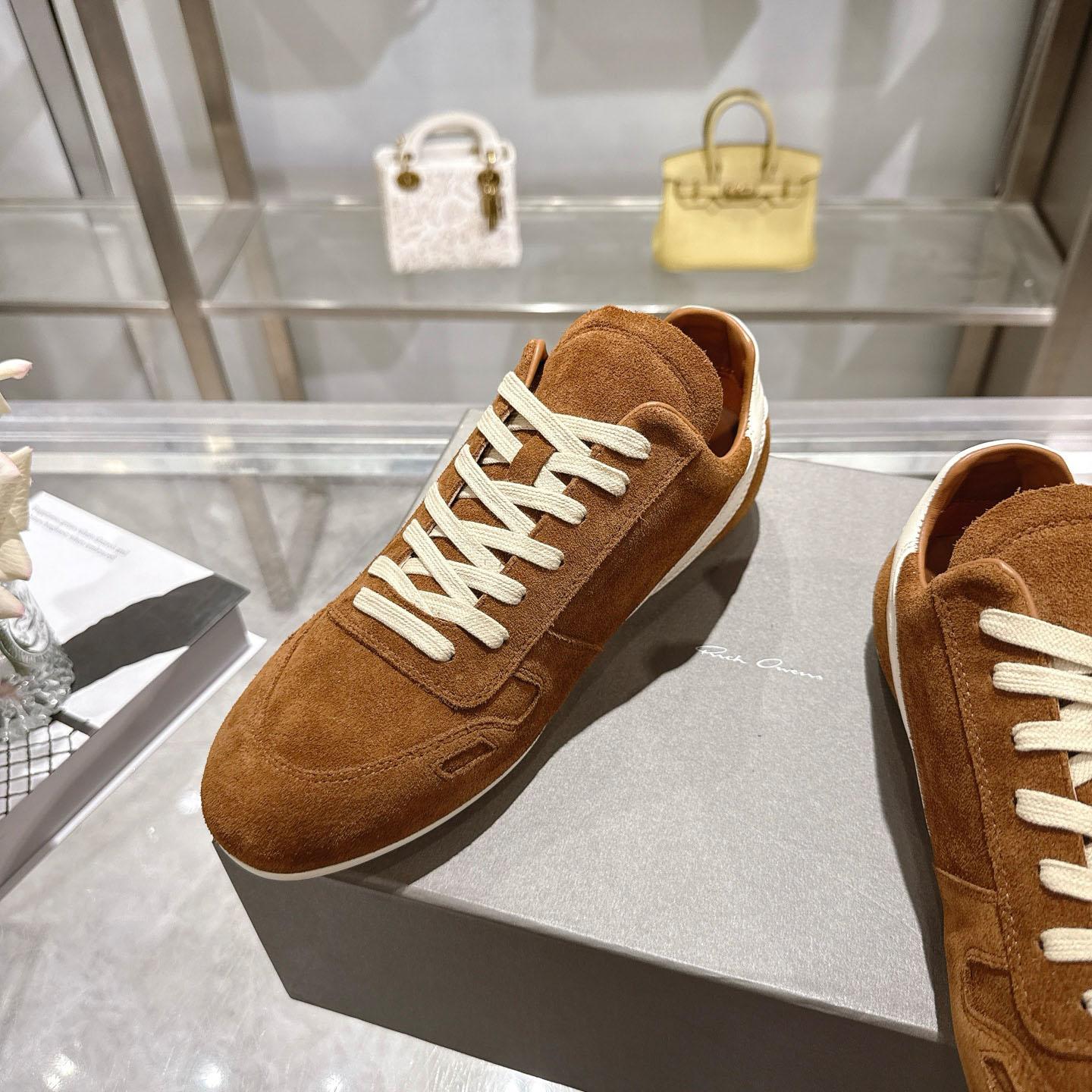 Rick Owens Concordians Minimal Sneaker 'Chestnut' - FashionPlug