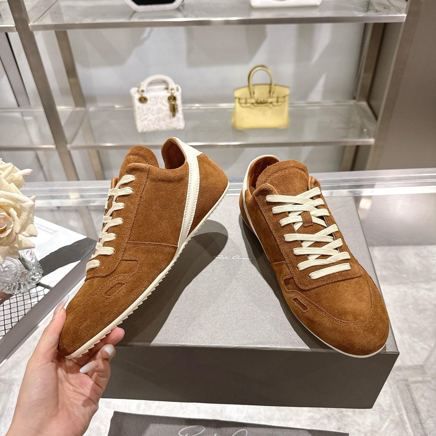 Rick Owens Concordians Minimal Sneaker 'Chestnut' - FashionPlug