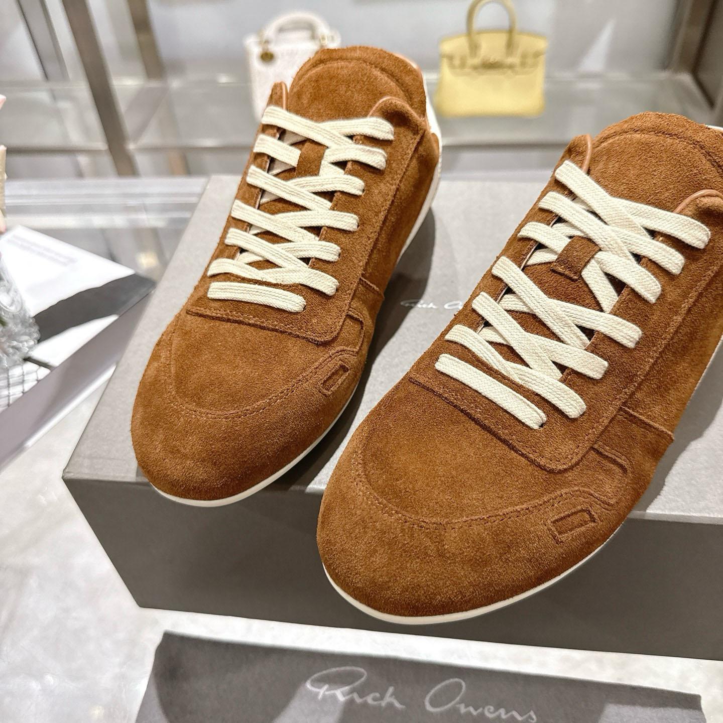 Rick Owens Concordians Minimal Sneaker 'Chestnut' - FashionPlug