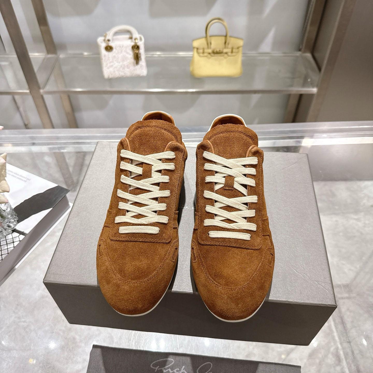 Rick Owens Concordians Minimal Sneaker 'Chestnut' - FashionPlug