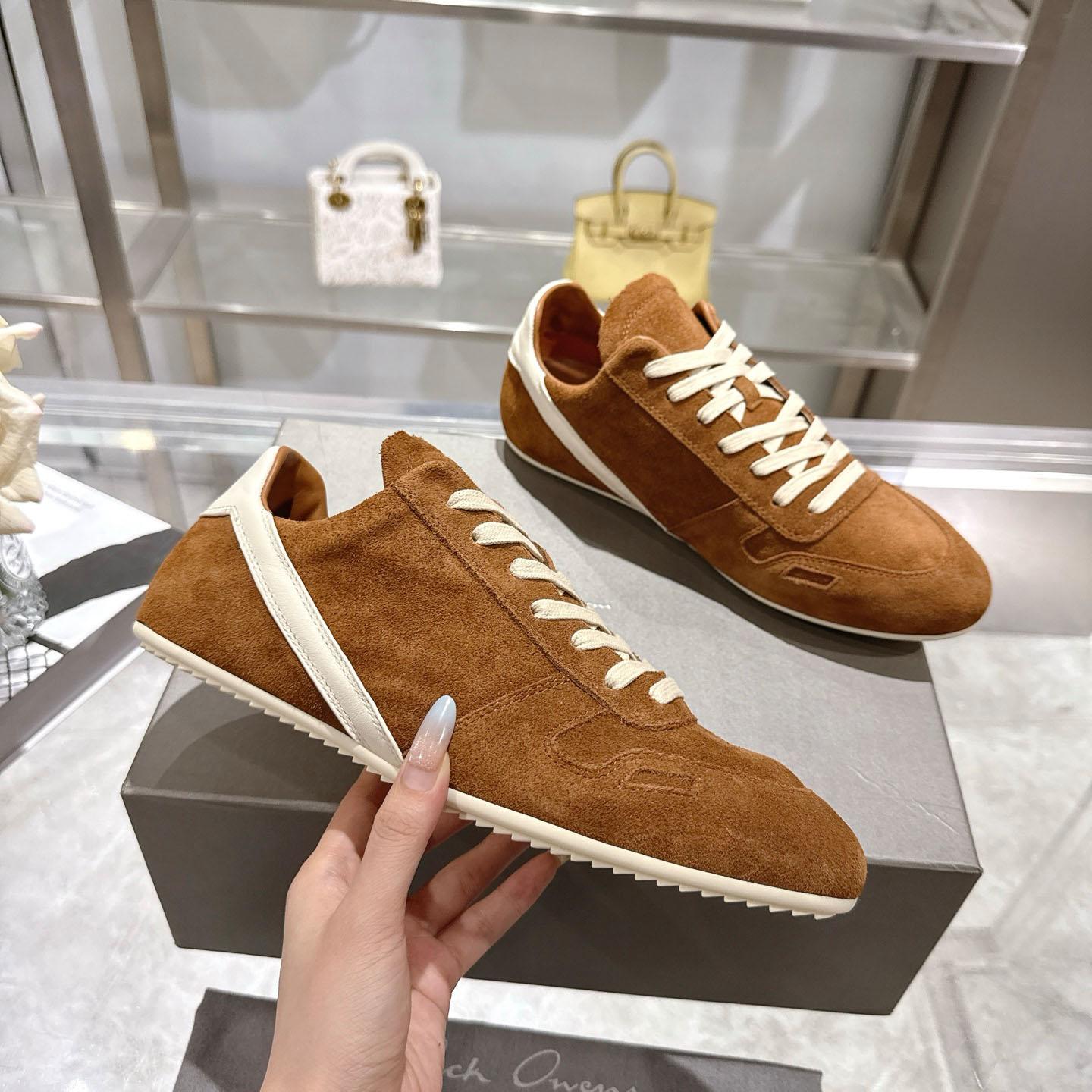 Rick Owens Concordians Minimal Sneaker 'Chestnut' - FashionPlug