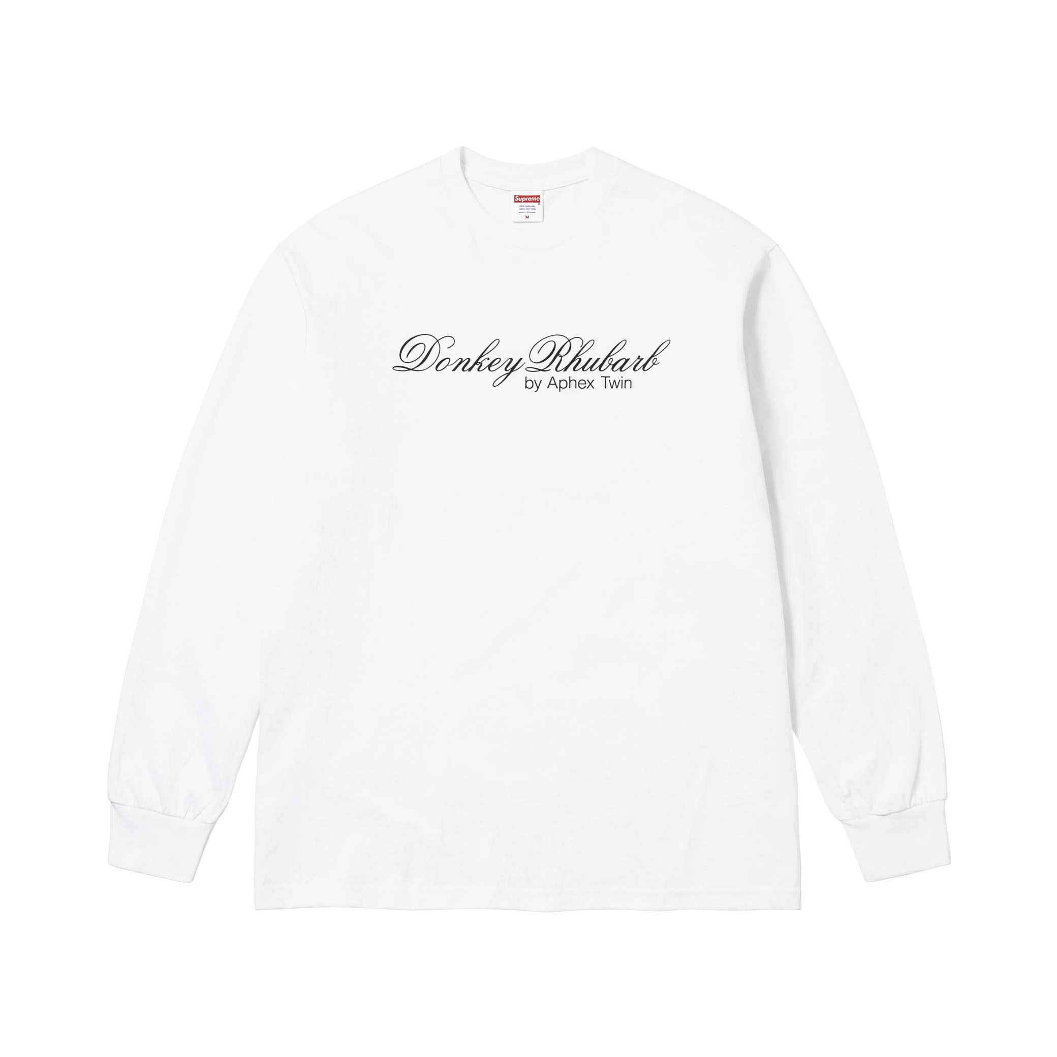 Supreme x Aphex Twin Donkey Rhubarb Long-Sleeve Tee 'White' - FashionPlug