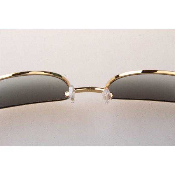 Cartier CT 7381148 Wood Sunglasses In Gold Grey - FashionPlug