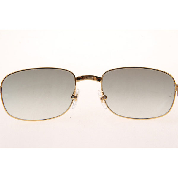 Cartier CT 7381148 Wood Sunglasses In Gold Grey - FashionPlug