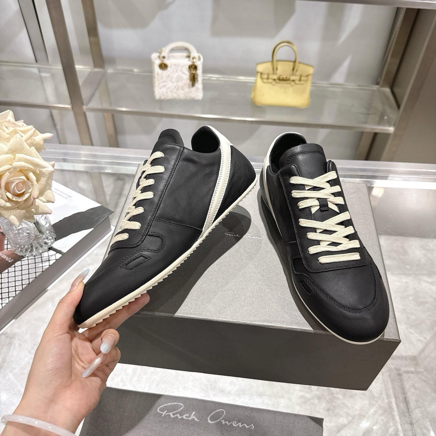 Rick Owens Concordians Minimal Sneaker 'Black Milk' - FashionPlug