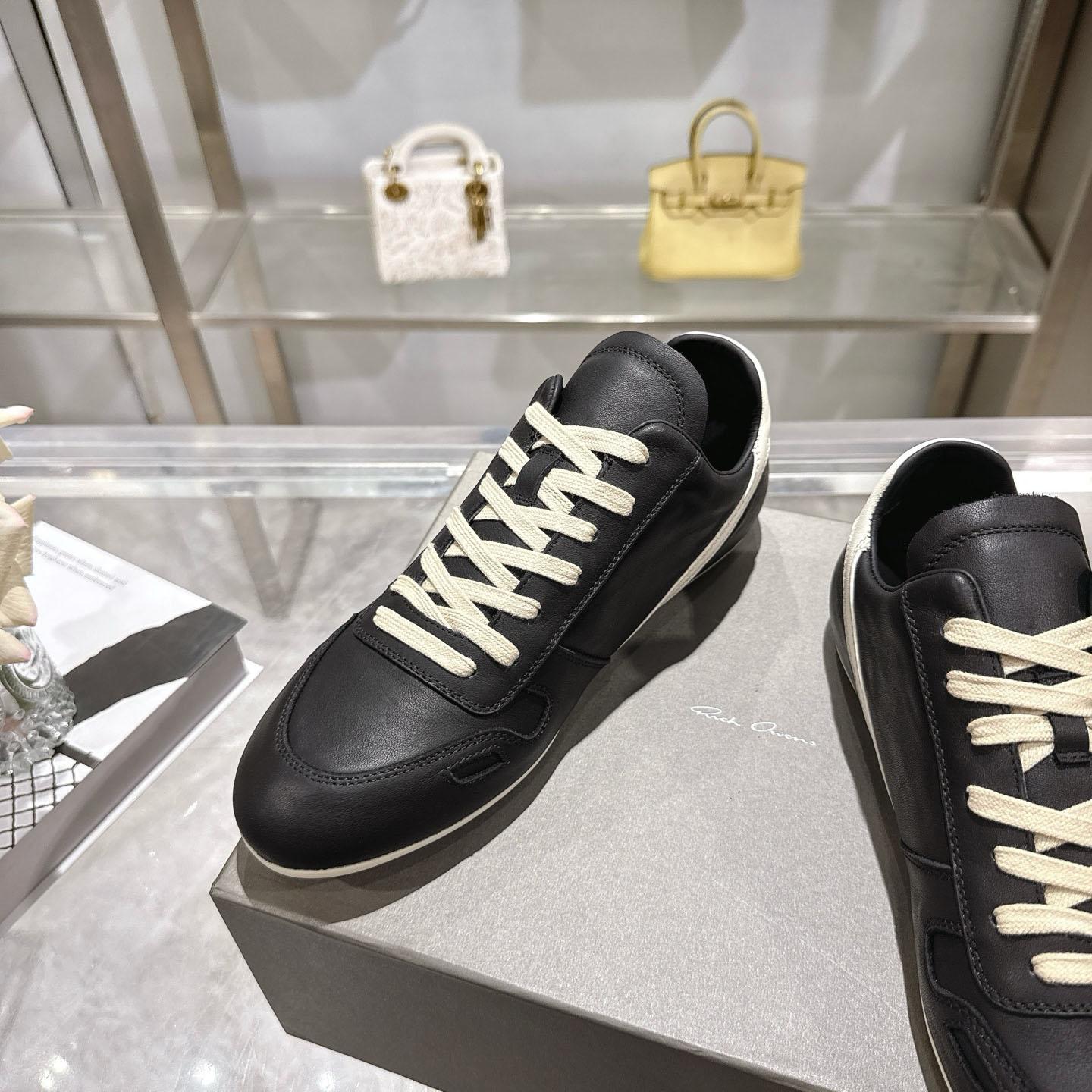 Rick Owens Concordians Minimal Sneaker 'Black Milk' - FashionPlug