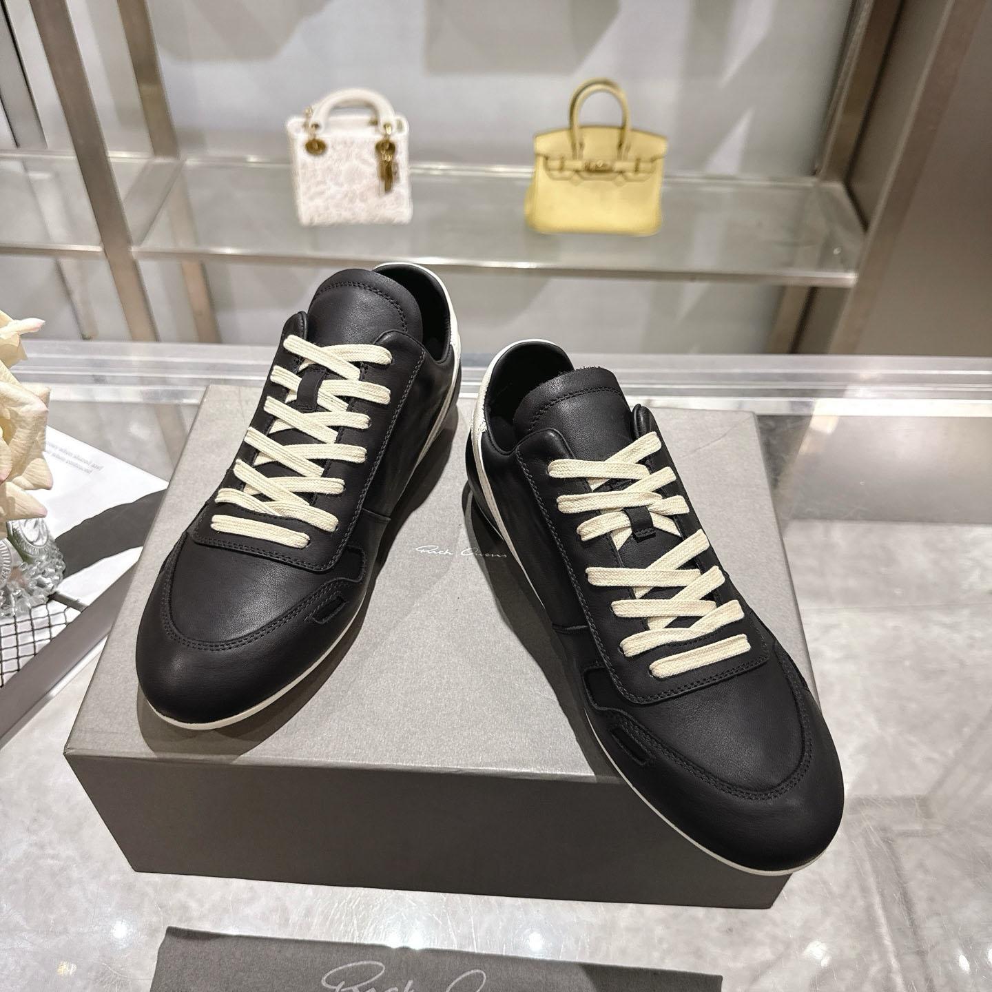 Rick Owens Concordians Minimal Sneaker 'Black Milk' - FashionPlug