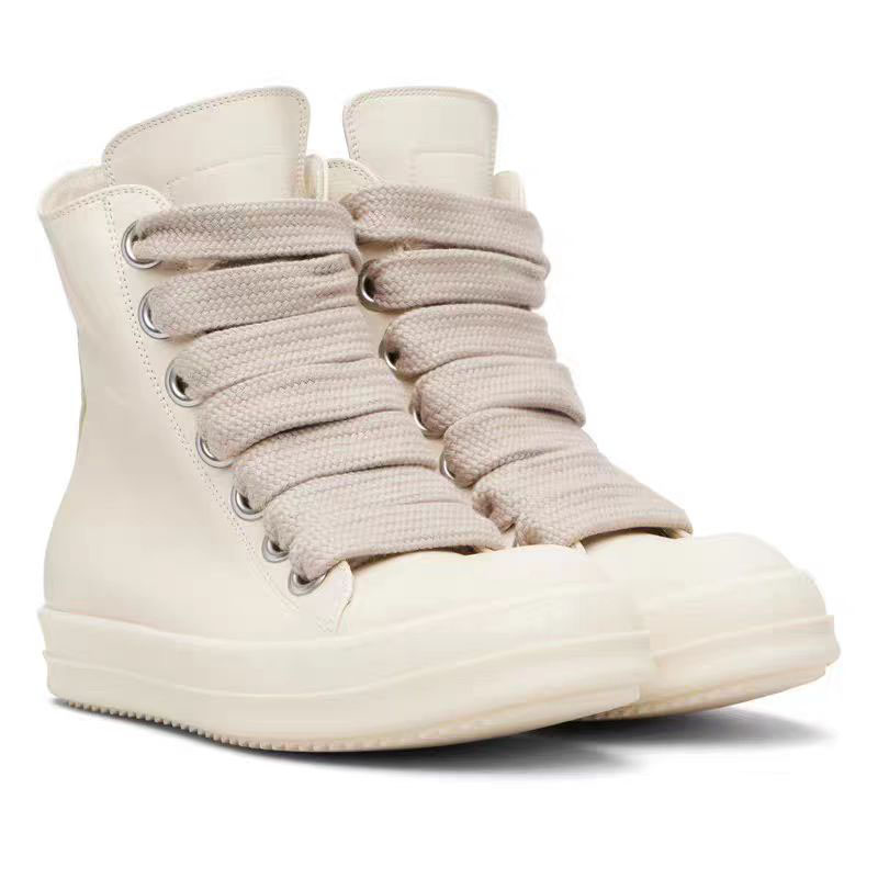 Rick Owens Off-White Temple Jumbolace Sneakers - FashionPlug