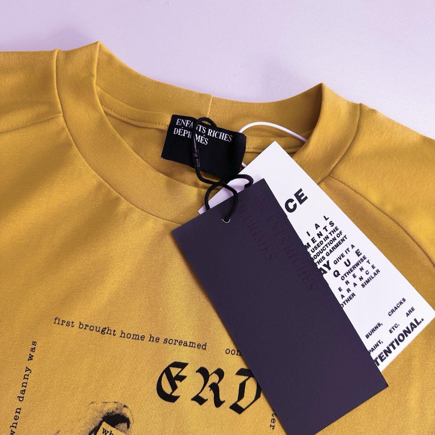 Enfants Riches Déprimés Love Isn’t Enough Mock Neck T-Shirt 'Chai Tea' - FashionPlug