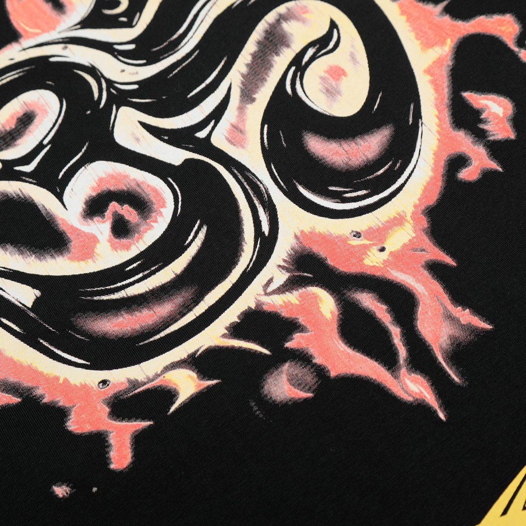 Hellstar Inner Peace Fire Tee 'Black' - FashionPlug