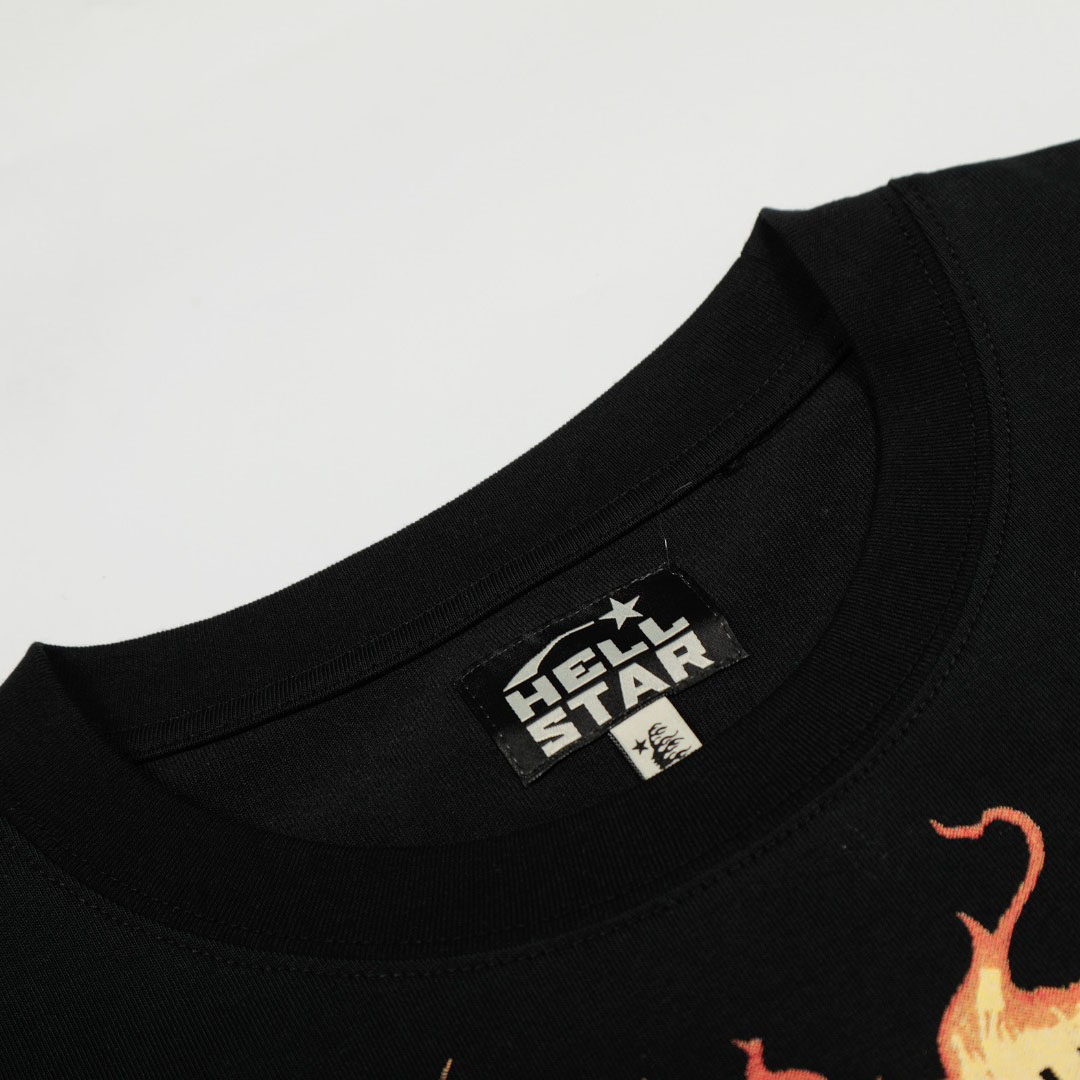 Hellstar Inner Peace Fire Tee 'Black' - FashionPlug