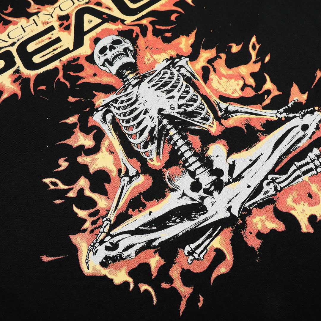 Hellstar Inner Peace Fire Tee 'Black' - FashionPlug