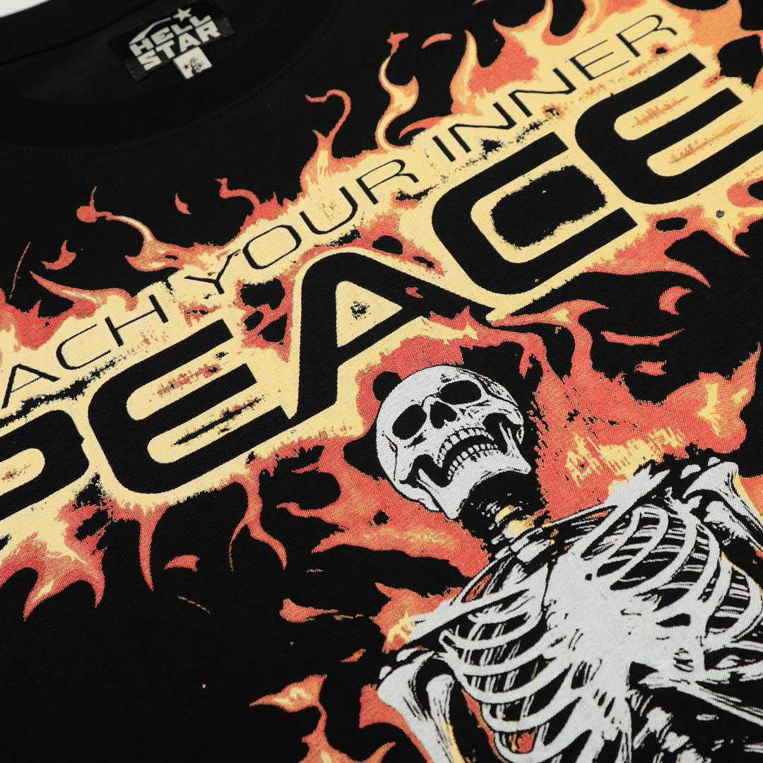 Hellstar Inner Peace Fire Tee 'Black' - FashionPlug