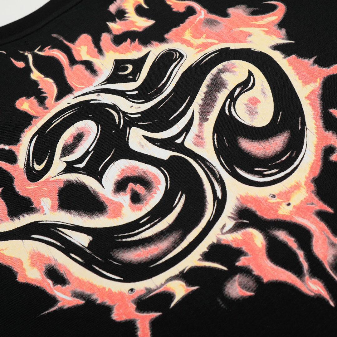 Hellstar Inner Peace Fire Tee 'Black' - FashionPlug