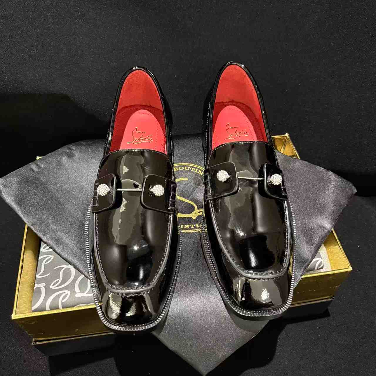 Christian Louboutin Chambelimoc Night Strass - FashionPlug