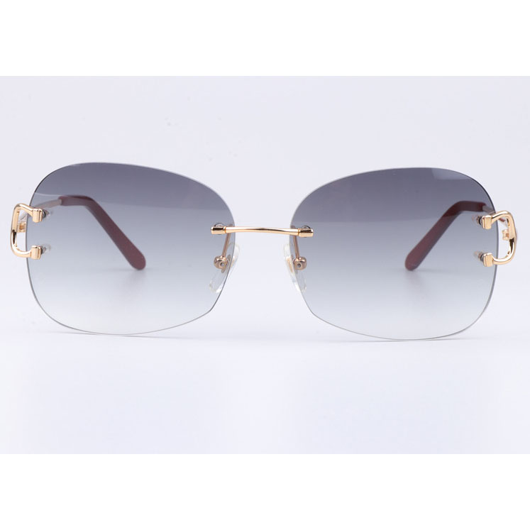 Cartier CT 4193829 Sunglasses Gold Gradient Gray - FashionPlug