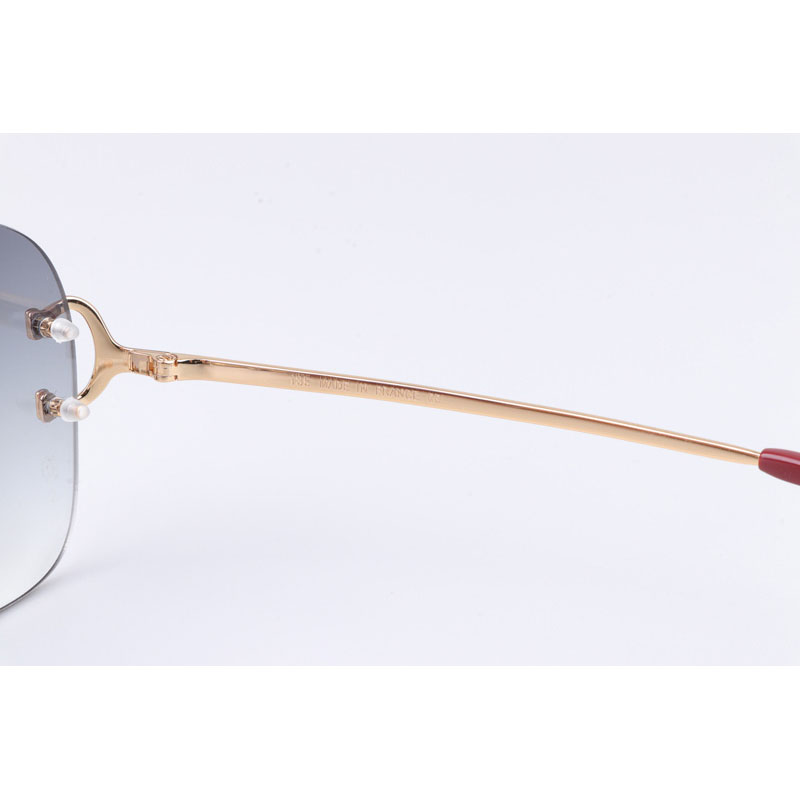 Cartier CT 4193829 Sunglasses Gold Gradient Gray - FashionPlug