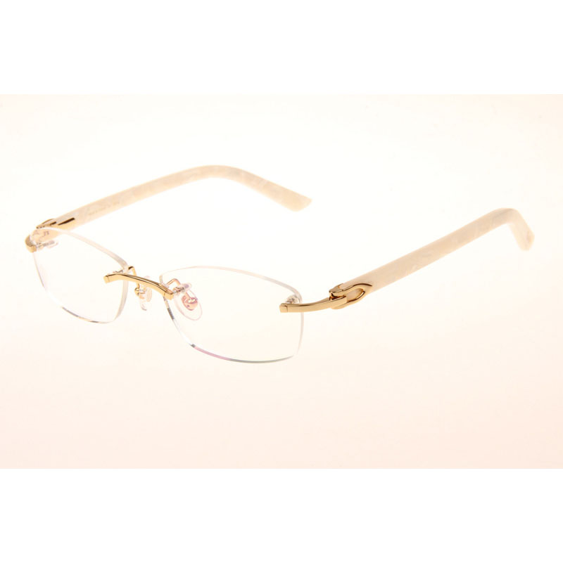 Cartier CT 5952143 Eyeglasses In Gold White - FashionPlug