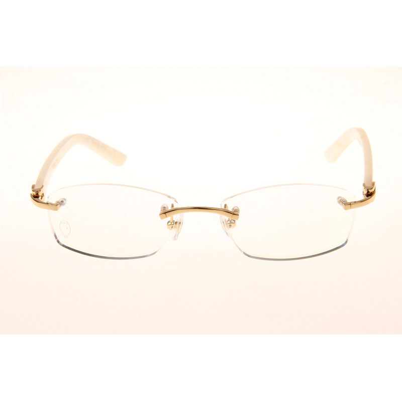 Cartier CT 5952143 Eyeglasses In Gold White - FashionPlug