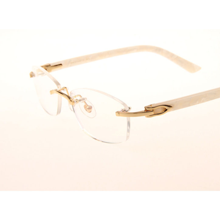Cartier CT 5952143 Eyeglasses In Gold White - FashionPlug