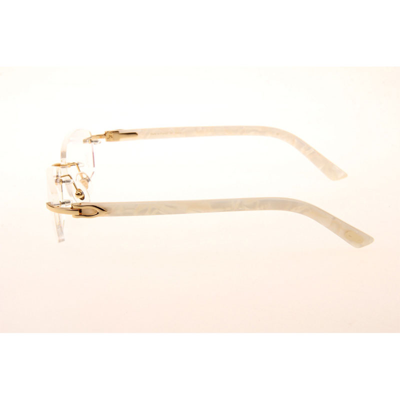 Cartier CT 5952143 Eyeglasses In Gold White - FashionPlug