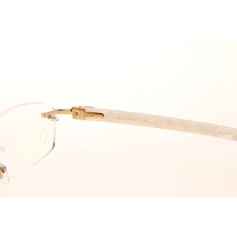 Cartier CT 5952143 Eyeglasses In Gold White - FashionPlug