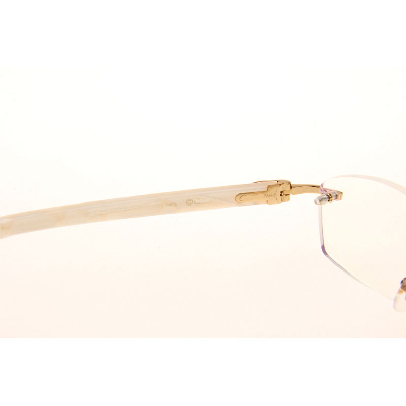 Cartier CT 5952143 Eyeglasses In Gold White - FashionPlug