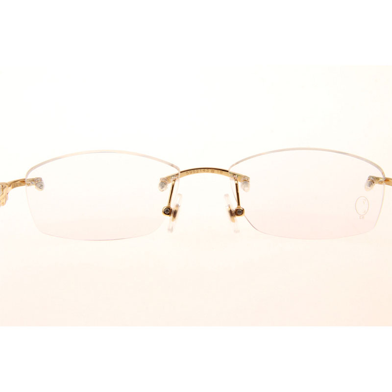 Cartier CT 5952143 Eyeglasses In Gold White - FashionPlug
