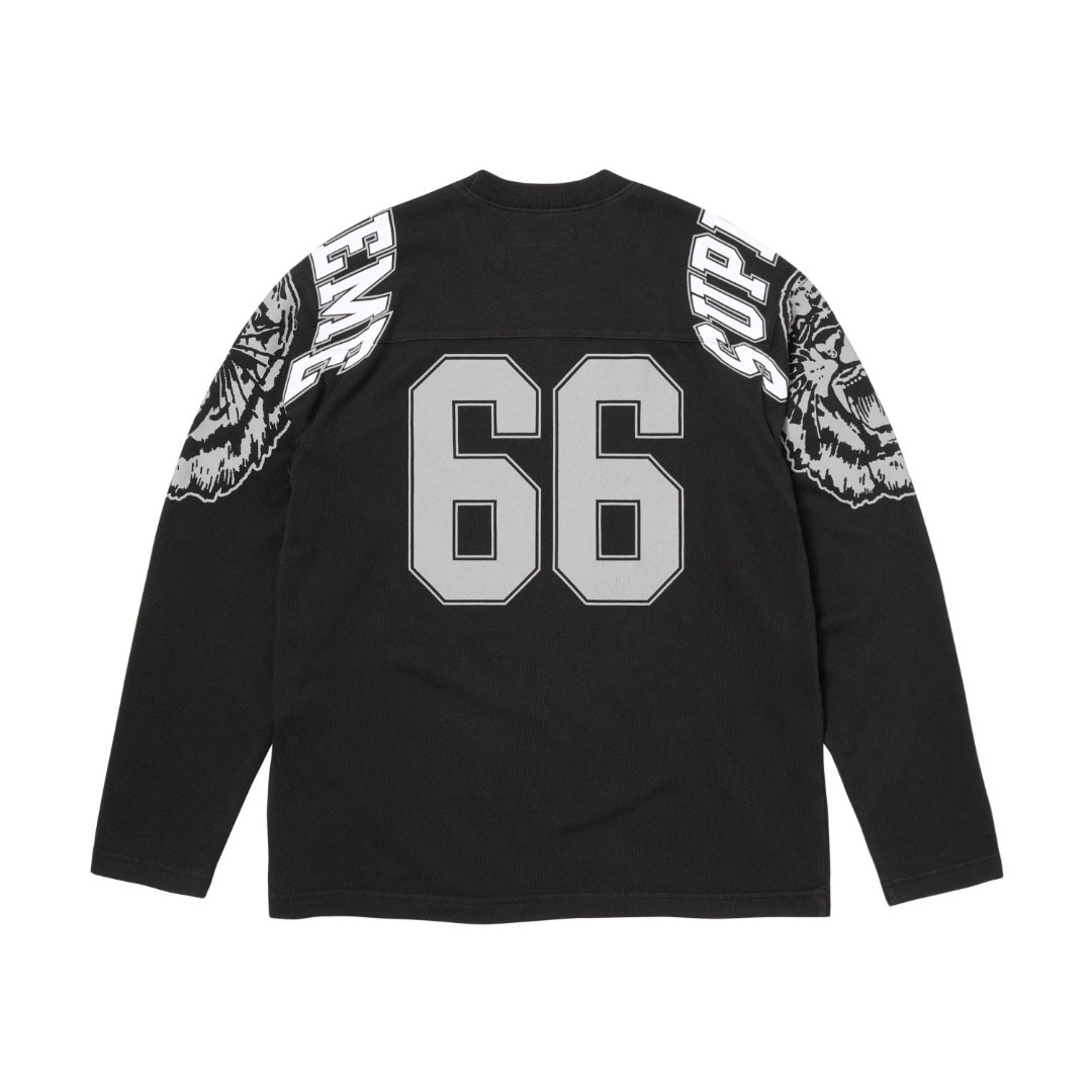 Supreme Mascot Long-Sleeve Football Top 'Black' - FashionPlug