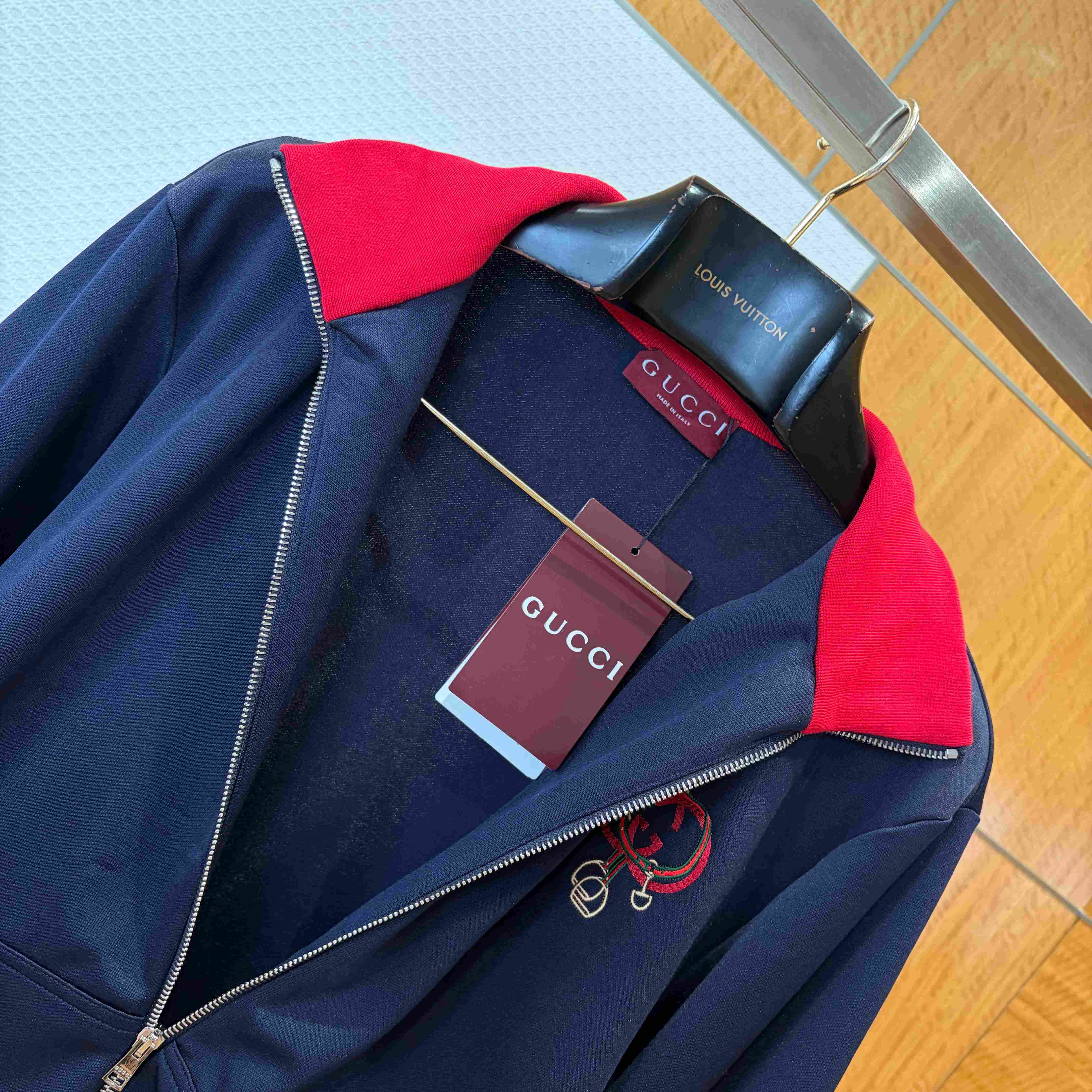 Gucci Technical Jersey Zip Jacket With Embroidery - FashionPlug
