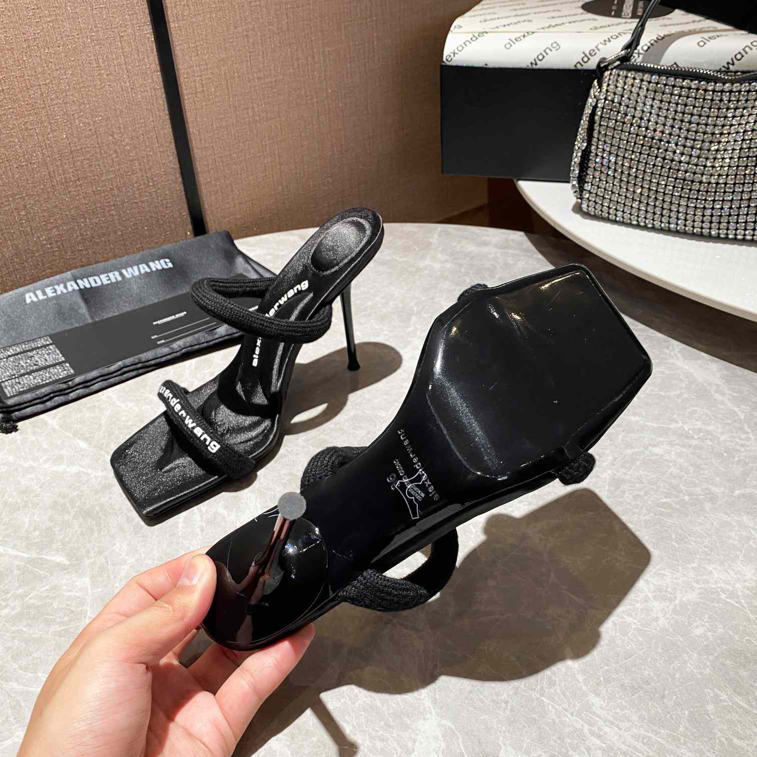 Alexander Wang  Julie 105mm Nylon Tubular Sandal - FashionPlug