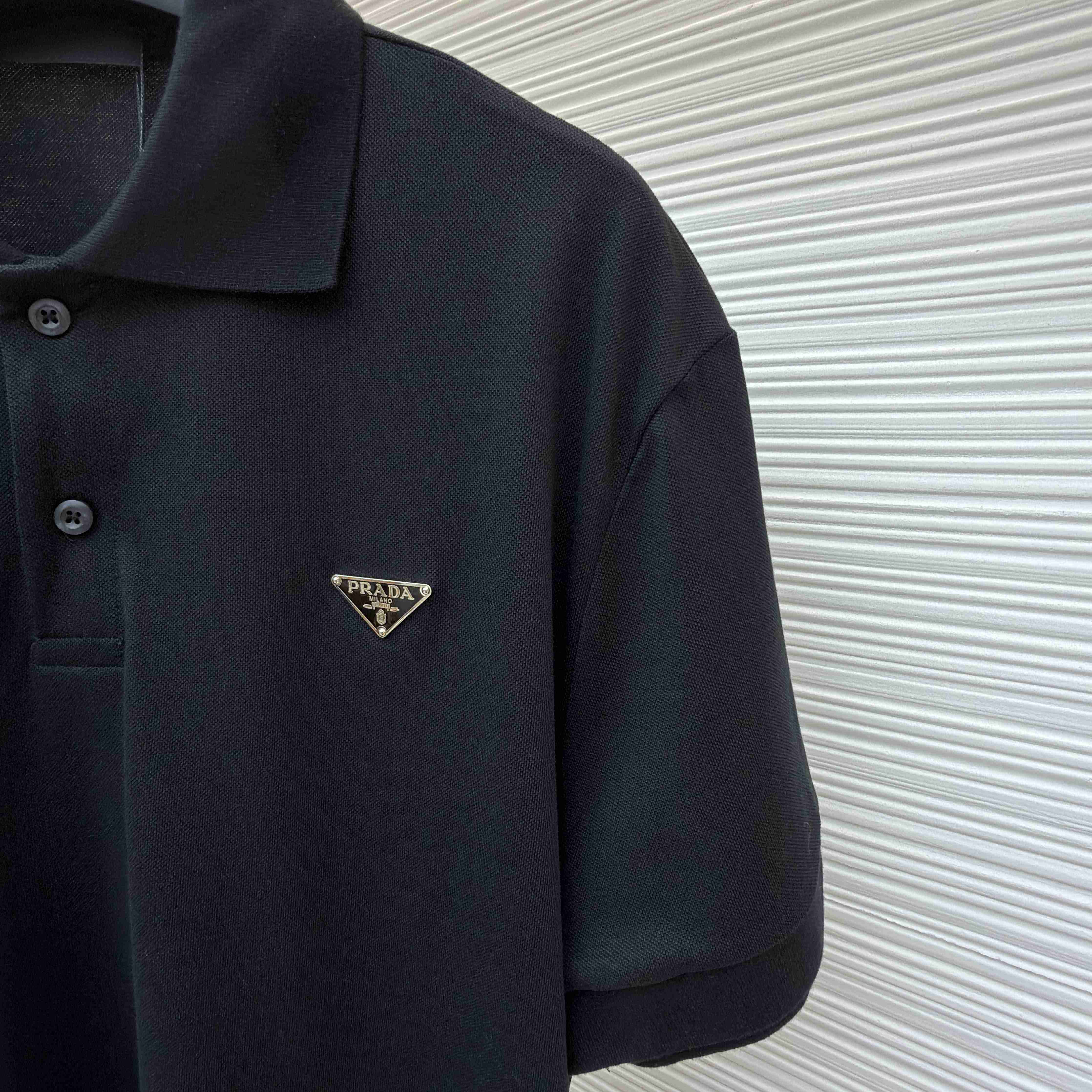 Prada Piqué Polo Shirt - FashionPlug