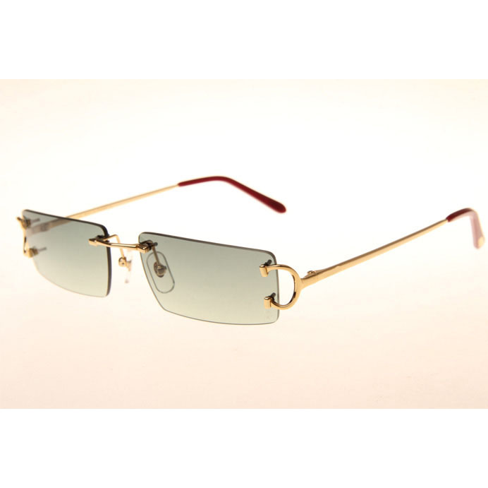 Cartier CT 4193830 Sunglasses In Gold Gradient Green - FashionPlug