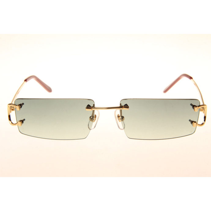 Cartier CT 4193830 Sunglasses In Gold Gradient Green - FashionPlug