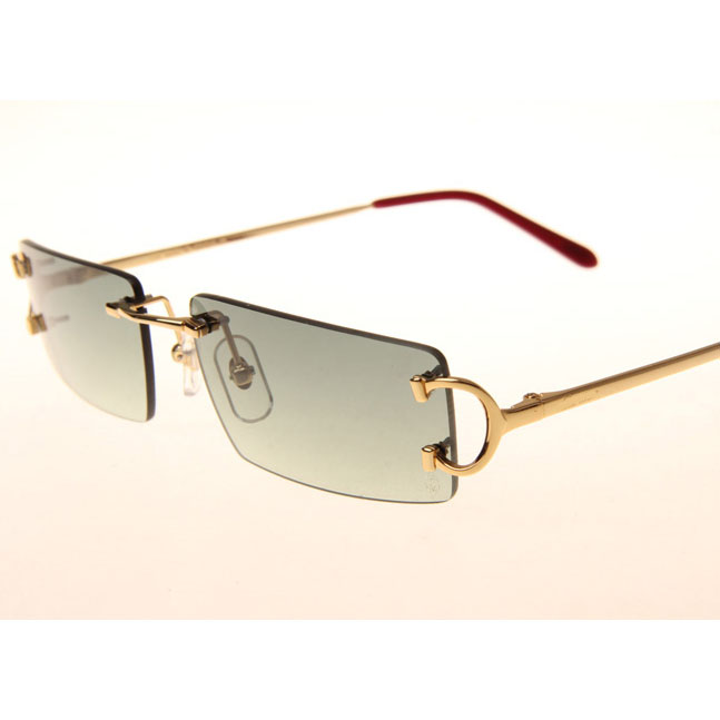 Cartier CT 4193830 Sunglasses In Gold Gradient Green - FashionPlug