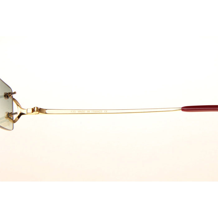 Cartier CT 4193830 Sunglasses In Gold Gradient Green - FashionPlug